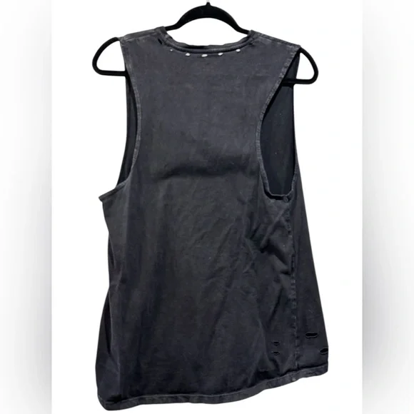 Lily & Lottie Distressed Black Tank Top #75 - Picture 6 of 6